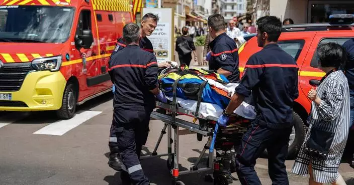 Palm tree falls on a person at Cannes Film Festival