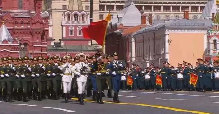 PLA Honor Guard marches through Moscow&#8217;s Red Square in Victory Day parade