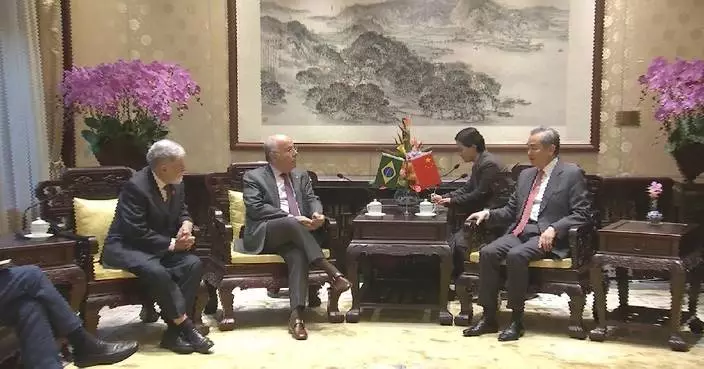Chinese FM meets Brazilian guests in Beijing