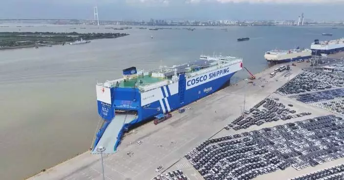 China’s largest PV energy, LNG dual-fuel car carrier embarks on maiden voyage