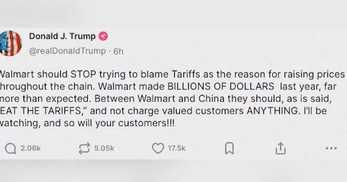 Trump demands Walmart "eat the tariffs" amid potential price hikes