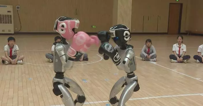 Humanoid robots showcase combat skills ahead of world’s first robot boxing match in Hangzhou