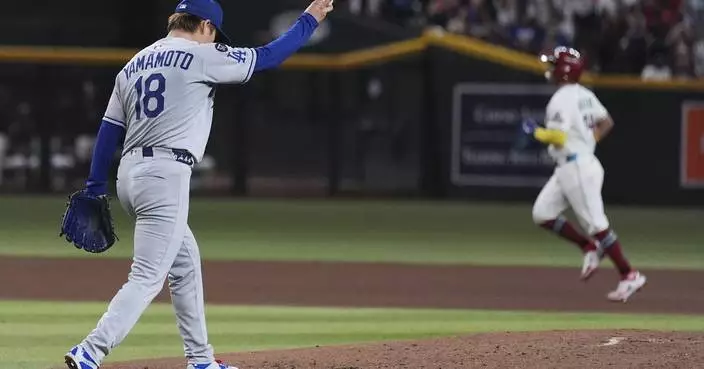 Moreno hits grand slam off Yamamoto, lifts Diamondbacks to 5-3 win over the Dodgers