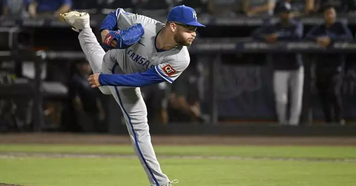 Royals' Noah Cameron takes a no-hitter into 7th in his big league debut as KC beats the Rays 3-0