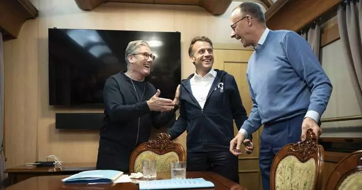 European leaders arrive in Kyiv amid push for 30-day ceasefire