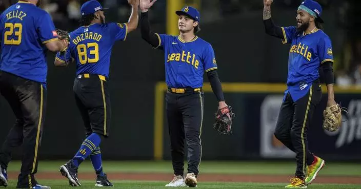 Canzone’s two-run single helps Mariners beat Guardians 7-2 to get back to .500