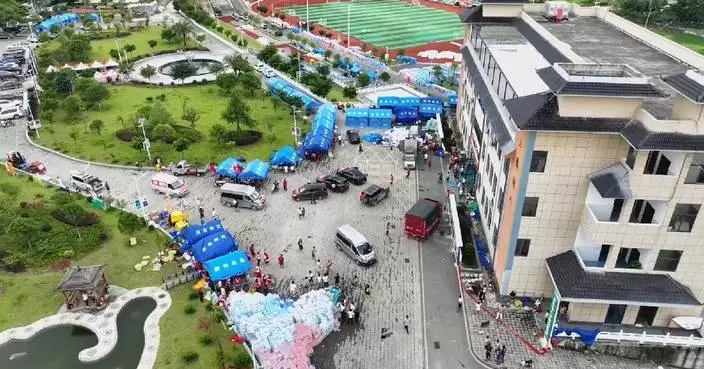 Relief supplies distributed in orderly manner in southwest China's flood-hit Guizhou