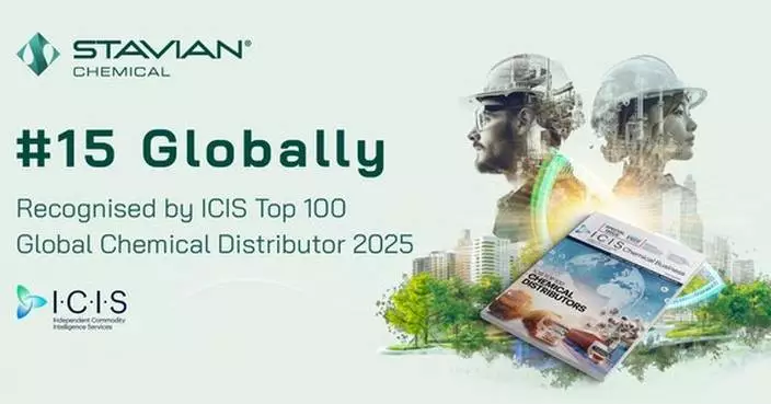 Stavian Chemical Climbs to Top 15 in ICIS Top 100 Global Chemical Distributors 2025