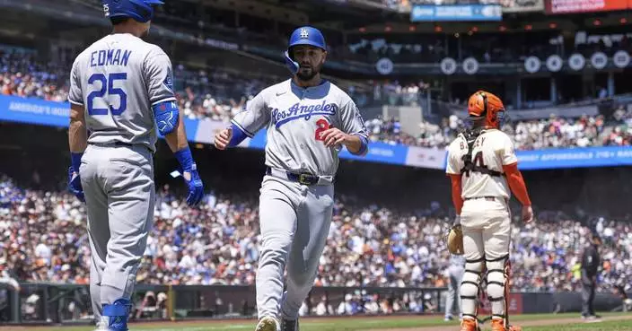 Ohtani, Conforto shine as Dodgers beat Giants 2-1 to end 7-game skid
