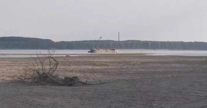 Low water levels on Danube River impacts navigation