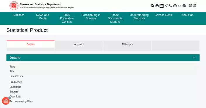 Census Department Releases July 2025 Hong Kong Monthly Digest of Statistics Featuring Key Economic Insights