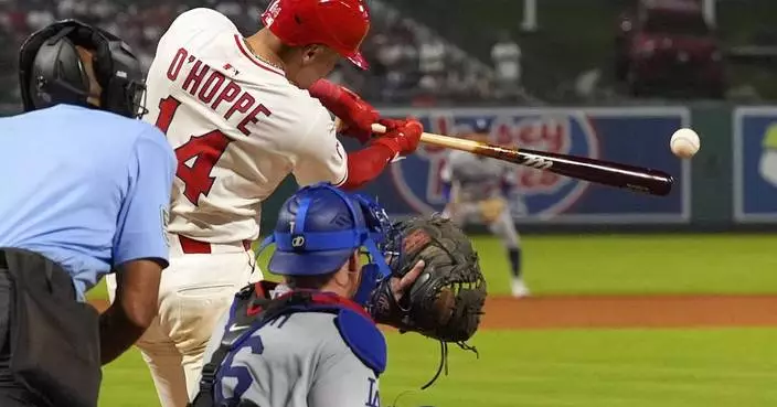 Ohtani pitches into 5th inning and triples, but O&#8217;Hoppe spurs Angels past Dodgers 6-5 for sweep