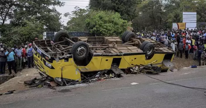 A bus carrying mourners from a funeral overturns in Kenya, killing 21 people