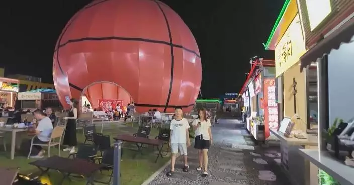 New night market enhances basketball enjoyment in south China's Dongguan