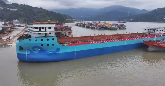 China launches world's largest all-electric river cargo ship