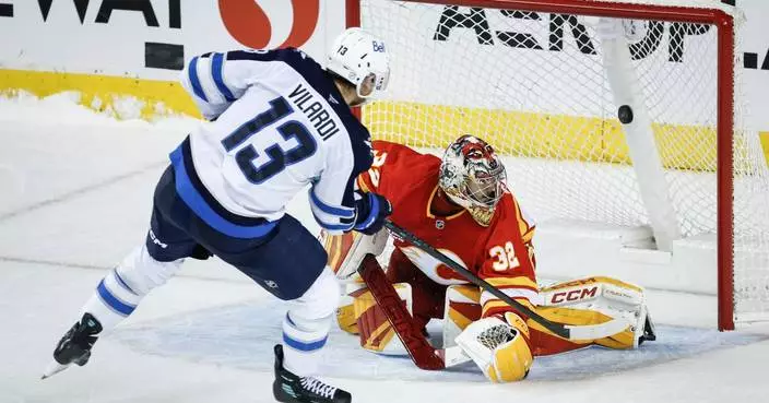 Vilardi scores lone shootout goal to lift the Jets past the Flames, 4-3