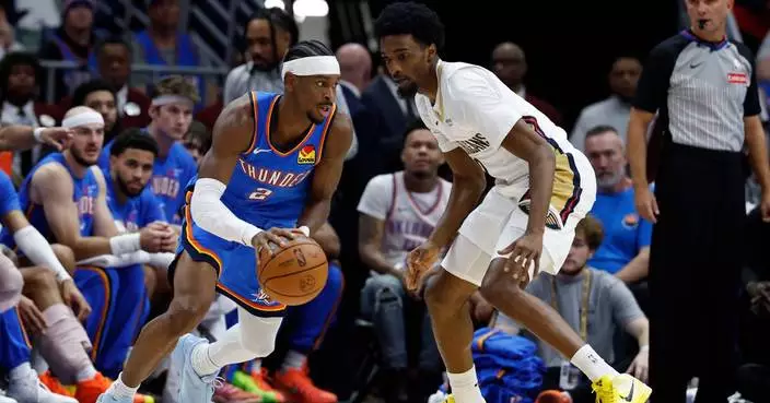 Holmgren scores 26 as the Thunder roll to a 126-109 win over the reeling Pelicans