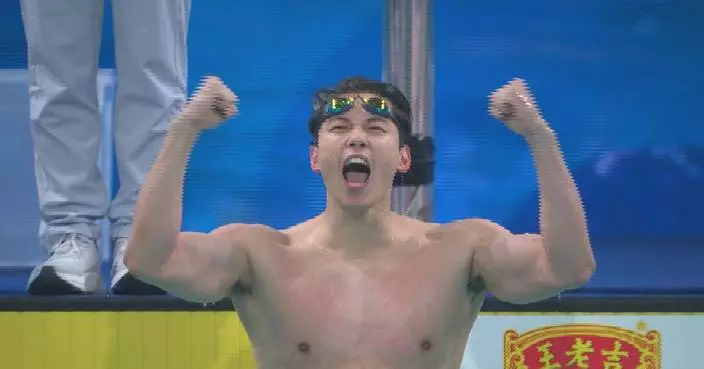 Renowned Chinese athletes Wang Shun, Pan Zhanle excel at National Games&#8217; swimming