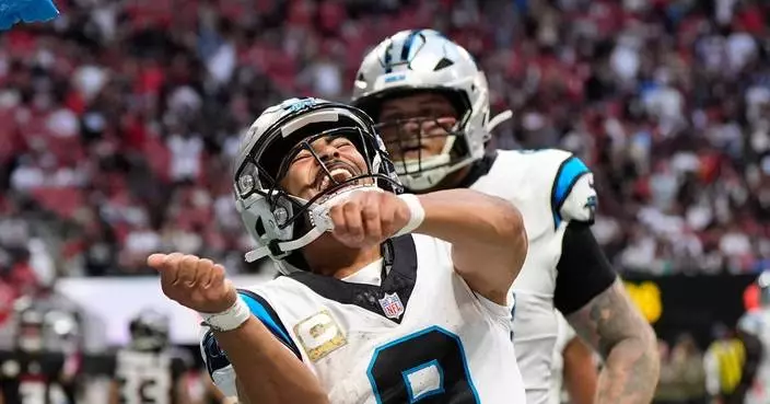 Bryce Young passes for franchise-record 448 yards to lift Panthers to 30-27 win over Falcons in OT