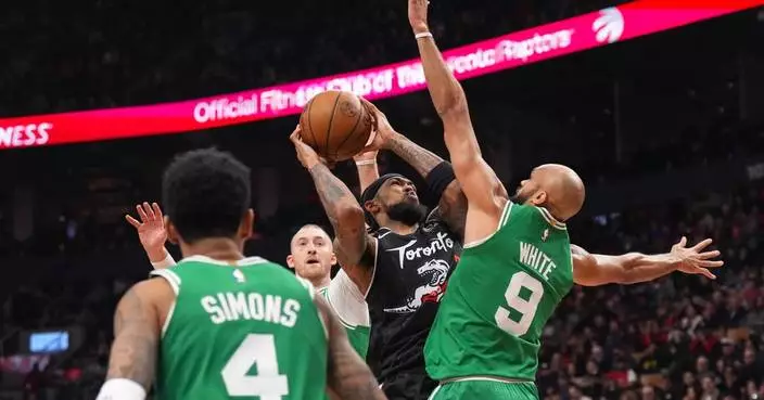 Brown scores 30 as Celtics blow 23-point lead, hold on to beat Raptors 121-113