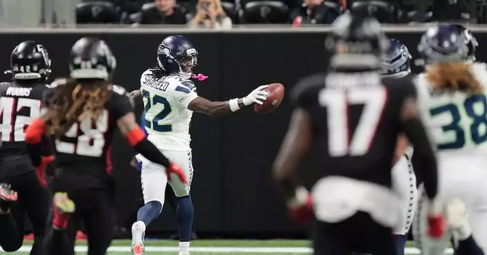 Rashid Shaheed returns kickoff 100 yards for TD and Seahawks blow away hapless Falcons 37-9