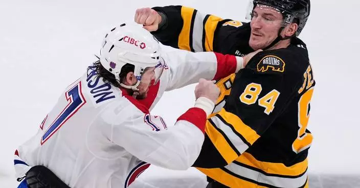Old rivals Bruins, Canadiens drop gloves at opening faceoff, again later in 1st period