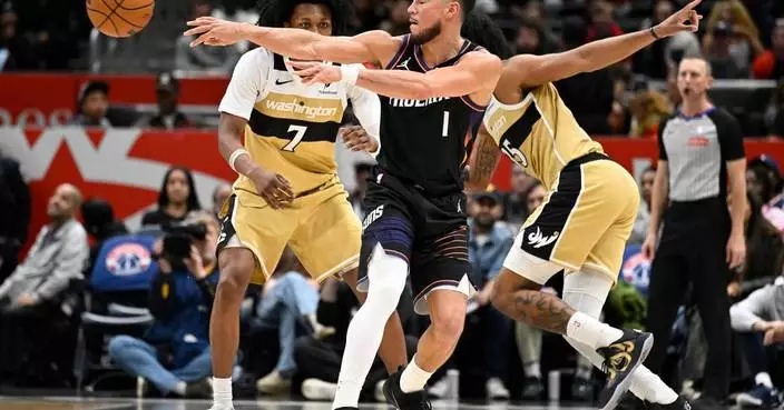 Brooks, Gillespie lead streaking Suns past improving Wizards, 115-101