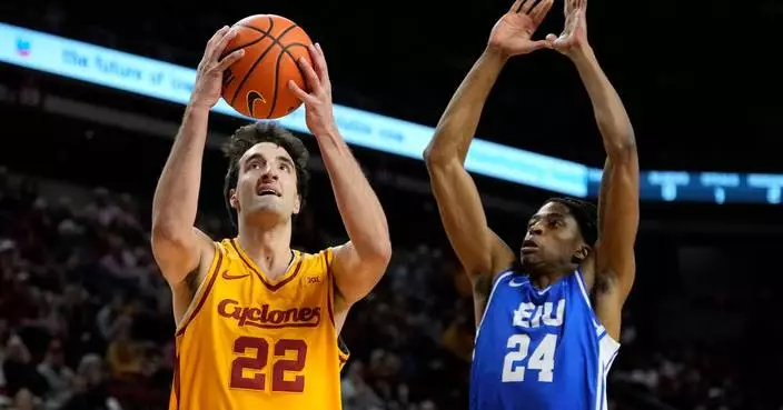 Milan Momcilovic scores 18 points to help lift No. 4 Iowa State over Eastern Illinois 78-53