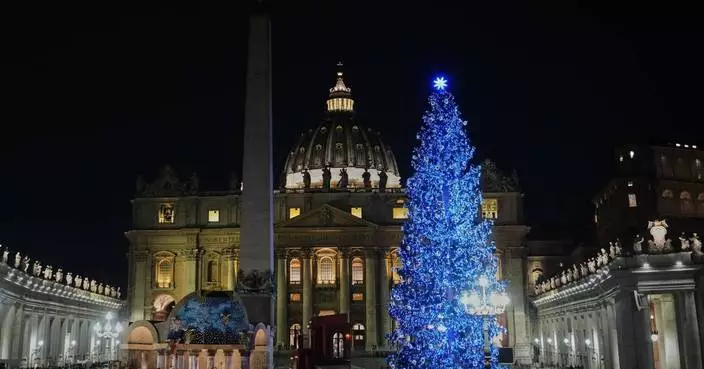 Vatican unveils Nativity scene, lights Christmas tree in St. Peter’s Square