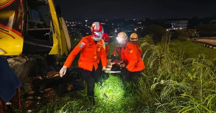 Passenger bus crash in Indonesia kills at least 16 people, official says