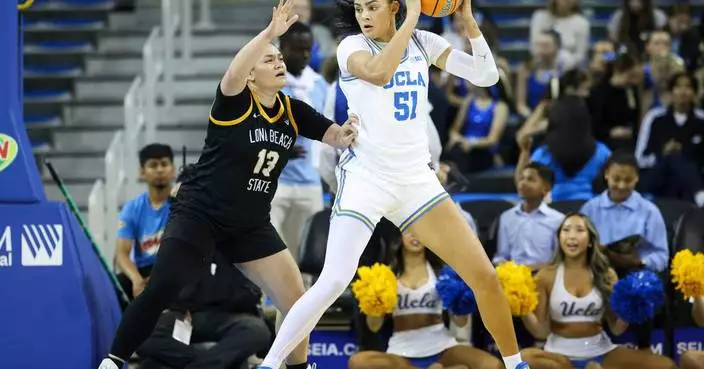 No. 4 UCLA women rout winless Long Beach State 106-44 in largest victory of the season
