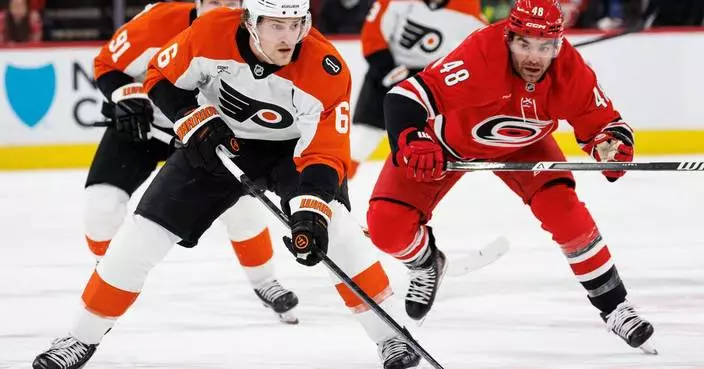 Svechnikov scores in shootout as Hurricanes beat Flyers 3-2 for 4th straight win