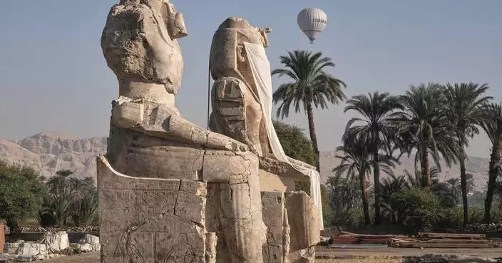 Egypt reveals restored colossal statues of pharaoh in Luxor