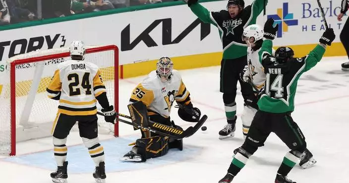 Rantanen scores lone shootout goal as Stars rally past Penguins 3-2