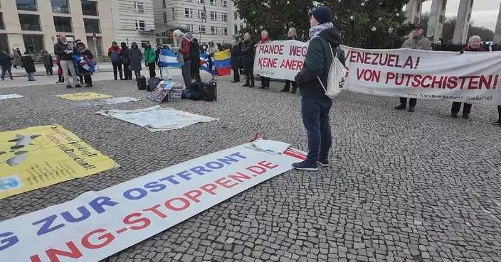 Protesters gather in Berlin against U.S. intervention in Venezuela