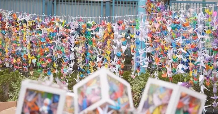 People mourn victims of Hong Kong building fire at public park