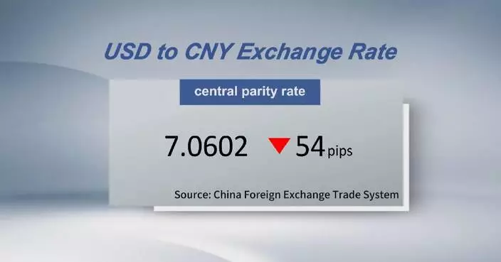 Chinese yuan strengthens to 7.0602 against USD Tuesday