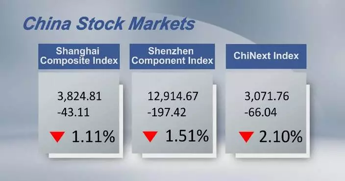 Chinese shares close lower Tuesday