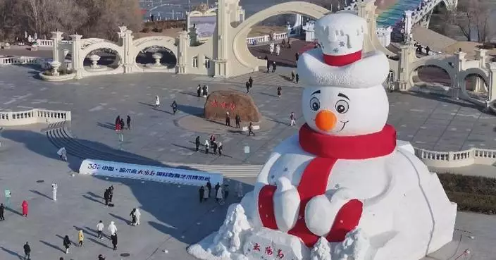 Preparation for 38th int’l snow sculpture art expo enters final stage in Harbin