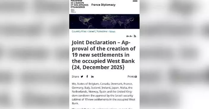 14 countries condemn Israel’s West Bank settlement plan