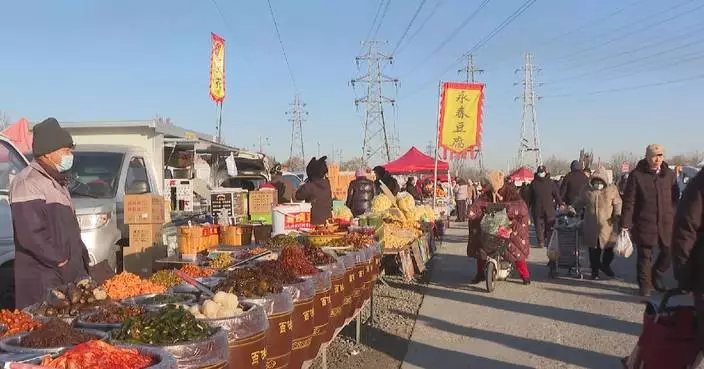 Beijing’s open-air market bustles with shoppers before New Year’s Day