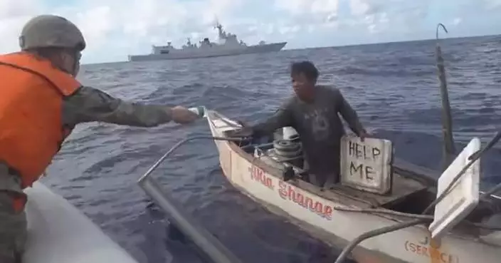 Chinese naval vessel rescues Philippine fisherman in South China Sea