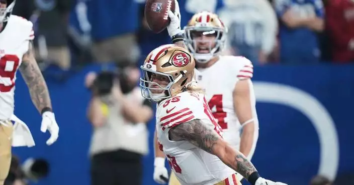 49ers' George Kittle misses key game against Bears with ankle injury