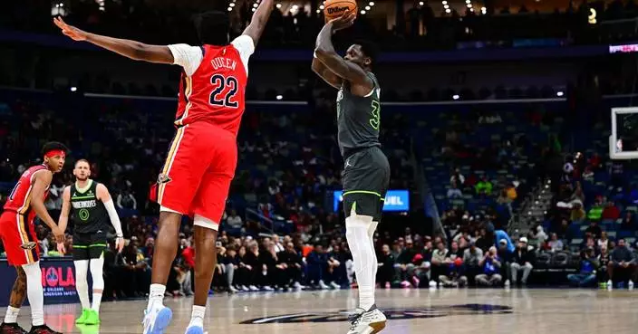 Randle scores 28 as the Timberwolves beat the Pelicans again on a quiet night for Edwards