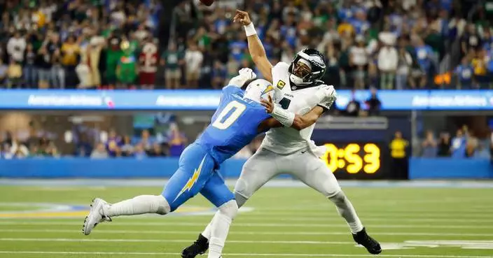 Chargers' Dicker kicks winning field goal, Jefferson's interception seals 22-19 OT win over Eagles