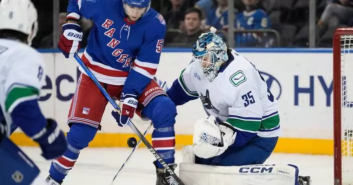 Thatcher Demko stops 23 as Canucks blank Rangers 3-0