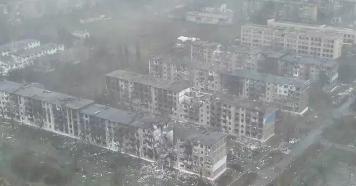 Exclusive drone footage shows devastated Ukrainian town almost encircled by Russian forces