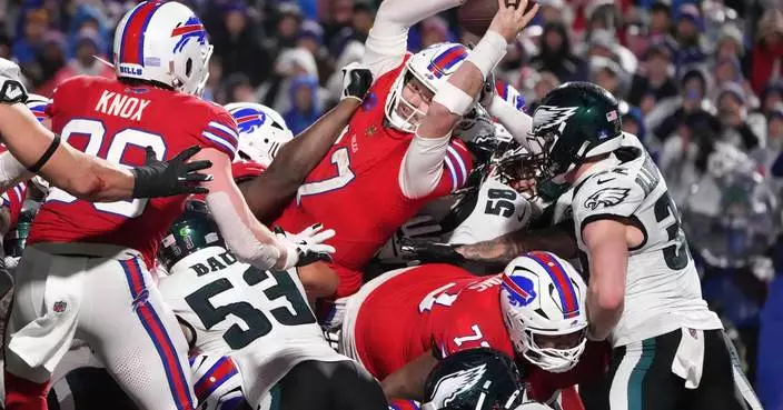Eagles hang on to beat Bills 13-12 when Josh Allen misses an open Khalil Shakir on 2-point try