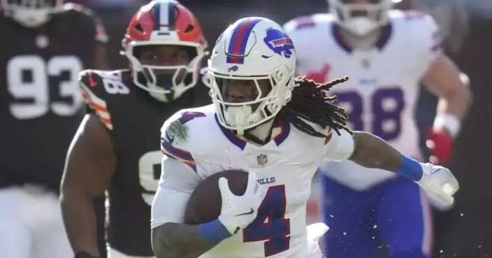 Cook credits Barkley for raising payroll bar for running backs as Bills prepare to host Eagles