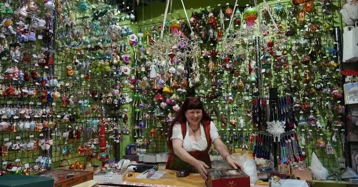 Holiday ornaments decorate life all year long in this Belgian shop